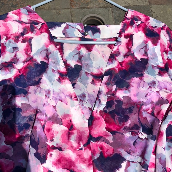 Jennifer Lopez Ruffled Sleeve Blouse M - Picture 7 of 8